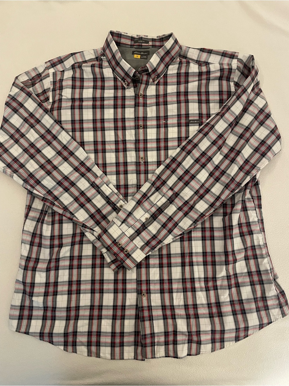 Eddie Bauer Men’s Long Sleeve Breathable Button Up 2XL TALL